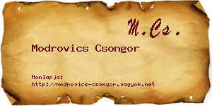 Modrovics Csongor névjegykártya